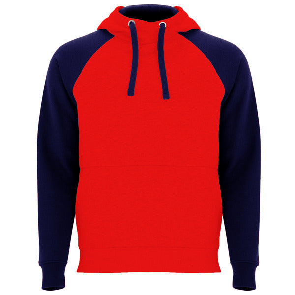 Sudadera BADET en color rojo/marino — estampación y bordado de tu diseño