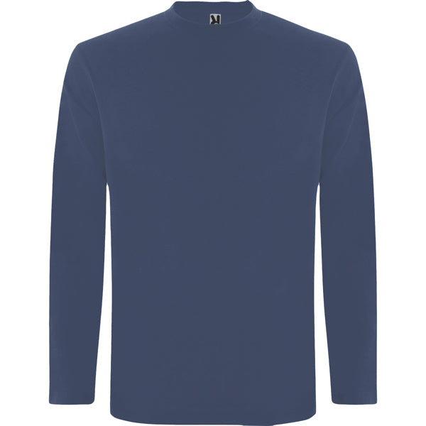Camiseta manga larga EXTREME en color azul denim para personalizar con tu logo, nombre o foto