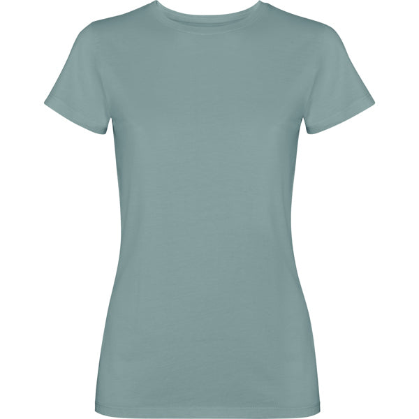 Camiseta manga corta FIYI en color verde pato lavado para personalizar con tu logo, nombre o foto