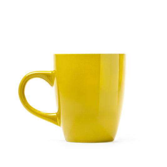 Taza NOLO en color amarillo, personalización a medida en Gráficas Hugo