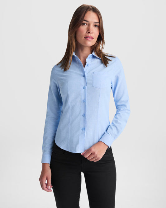 Camisa OXFORD WOMAN, personalización a medida en Gráficas Hugo
