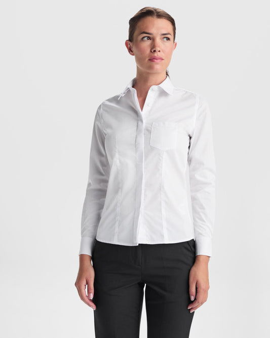 Camisa SOFIA L/S, personalización a medida en Gráficas Hugo