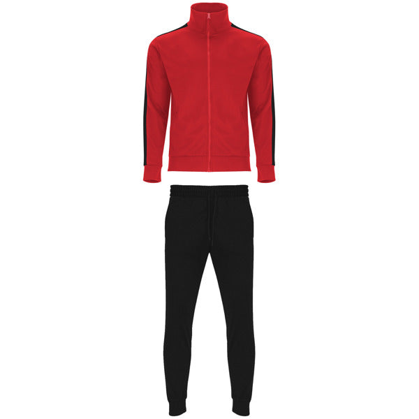 Chándal CRETA (completo) en color rojo/negro para personalizar con tu logo, nombre o foto