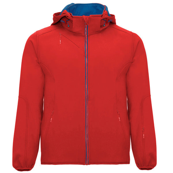 Softshell SIBERIA personalizable online — rojo/royal, taller en Madrid