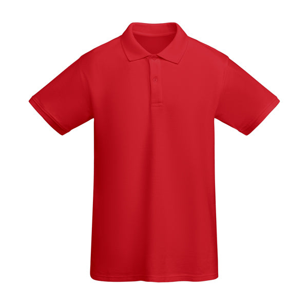 Polo manga corta PRINCE en color rojo, personalización a medida en Crea41