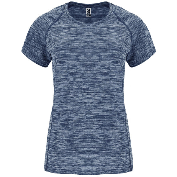 Camiseta técnica AUSTIN WOMAN personalizable online — azul marino vigore, taller en Madrid