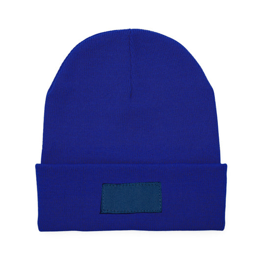 Gorros BULNES en color royal, personalización a medida en Gráficas Hugo