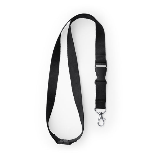 Lanyards GUEST en color negro, personalización a medida en Gráficas Hugo