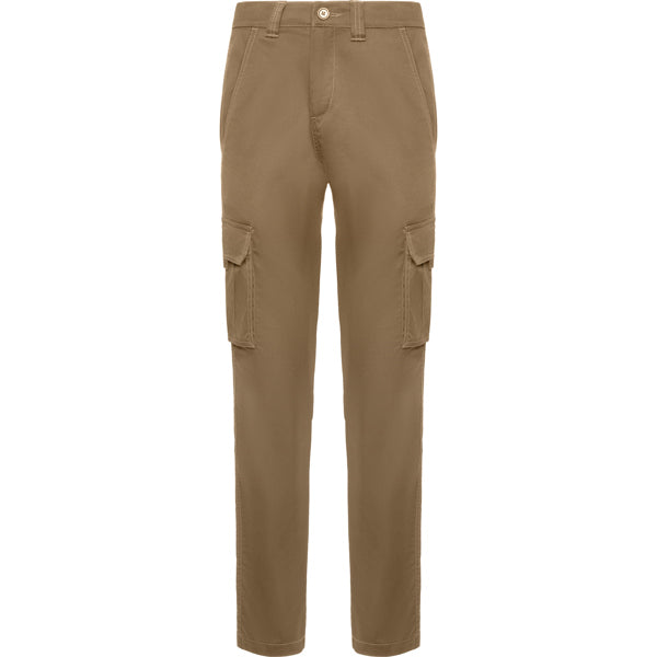 Pantalón DAILY WOMAN STRETCH en color camel — estampación y bordado de tu diseño