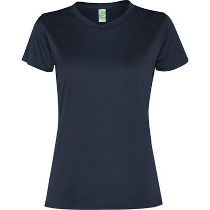 Camiseta técnica SLAM WOMAN en color marino, personalización a medida en Crea41