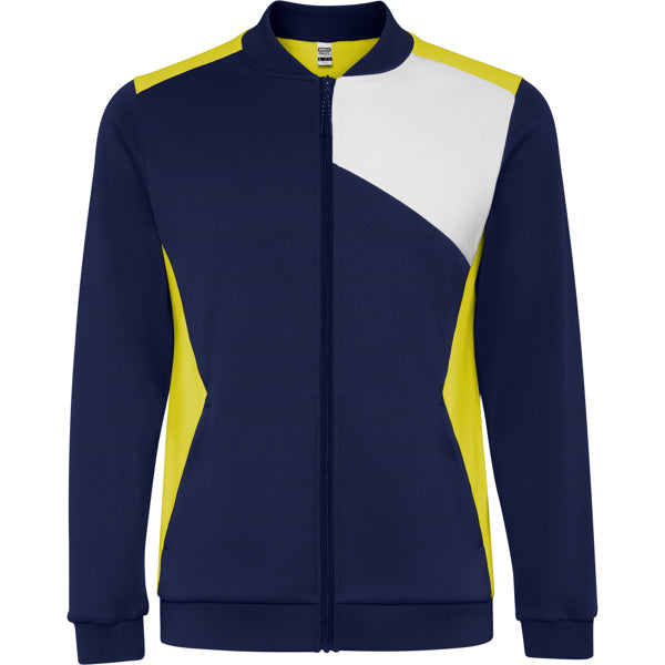 Sudadera LEROS personalizable online — amarillo/marino, taller en Madrid