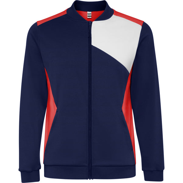 Sudadera LEROS en color rojo/marino para personalizar con tu logo, nombre o foto