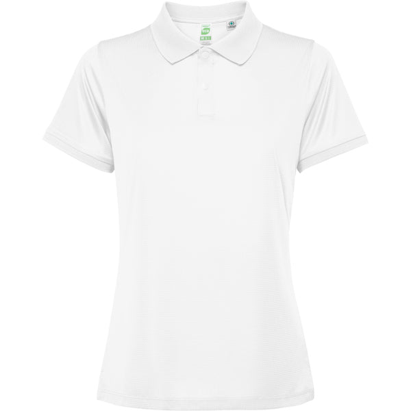 Polo técnico TORMO WOMAN personalizable online — blanco, taller en Madrid