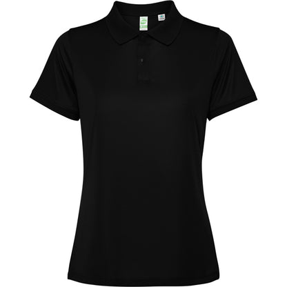 Polo técnico TORMO WOMAN en color negro para personalizar con tu logo, nombre o foto