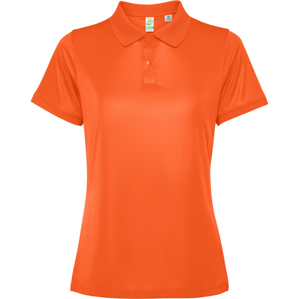 Polo técnico TORMO WOMAN personalizable online — naranja fuego, taller en Madrid