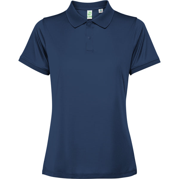 Polo técnico TORMO WOMAN en color marino, personalización a medida en Crea41