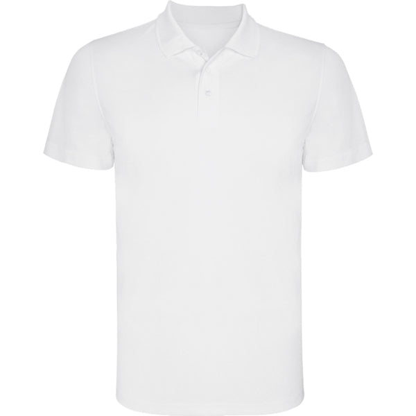 Polo técnico MONZHA en color blanco, personalización a medida en Crea41
