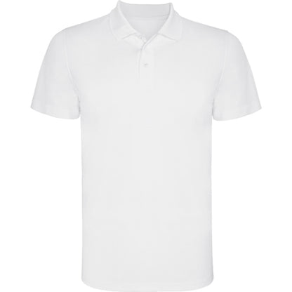 Polo técnico MONZHA en color blanco, personalización a medida en Crea41