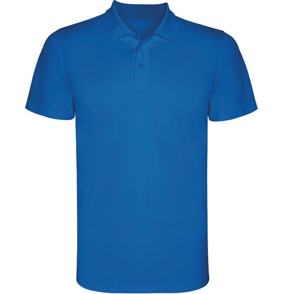 Polo técnico MONZHA personalizable online — royal, taller en Madrid