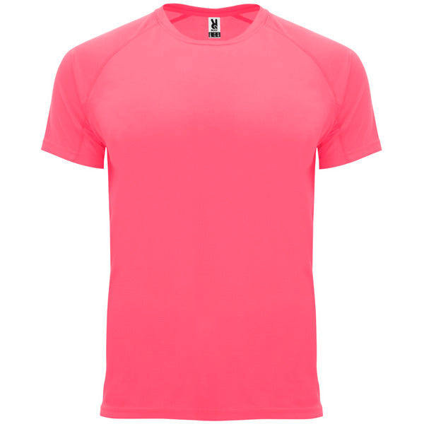 Camiseta técnica BAHRAIN en color rosa lady fluor para personalizar con tu logo, nombre o foto