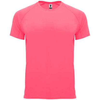 Camiseta técnica BAHRAIN en color rosa lady fluor para personalizar con tu logo, nombre o foto