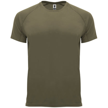 Camiseta técnica BAHRAIN en color verde militar, personalización a medida en Gráficas Hugo