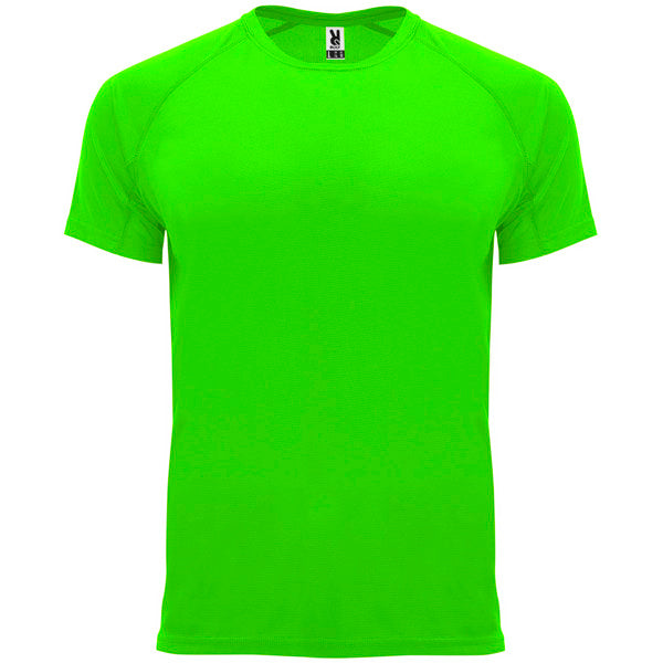 Camiseta técnica BAHRAIN en color verde fluor para personalizar con tu logo, nombre o foto