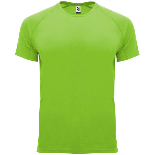 Camiseta técnica BAHRAIN en color lima — estampación y bordado de tu diseño