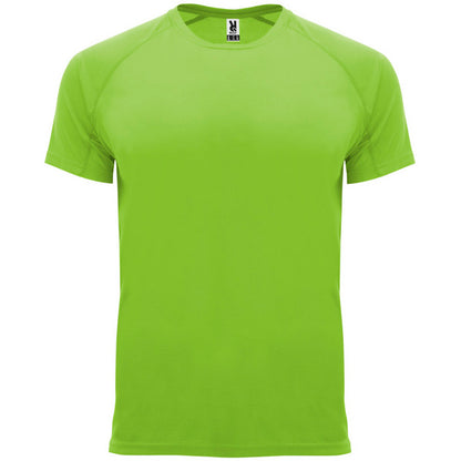 Camiseta técnica BAHRAIN en color lima — estampación y bordado de tu diseño