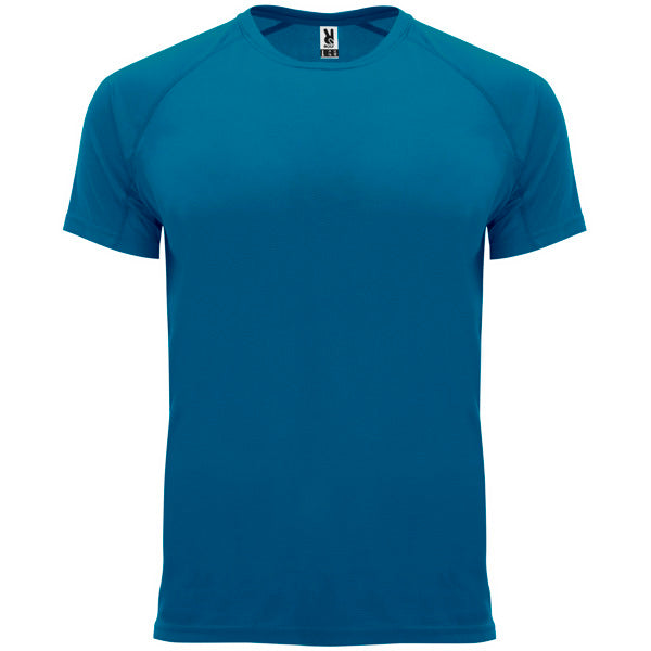 Camiseta técnica BAHRAIN en color azul luz de luna — estampación y bordado de tu diseño