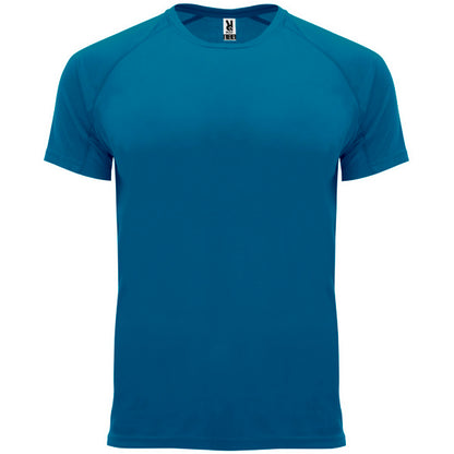 Camiseta técnica BAHRAIN en color azul luz de luna — estampación y bordado de tu diseño