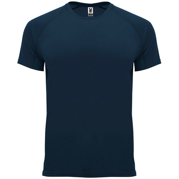 Camiseta técnica BAHRAIN en color marino, personalización a medida en Gráficas Hugo