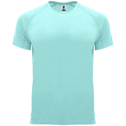Camiseta técnica BAHRAIN en color verde menta, personalización a medida en Gráficas Hugo