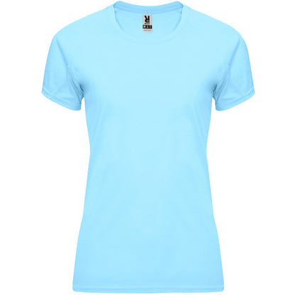 Camiseta técnica BAHRAIN WOMAN en color celeste para personalizar con tu logo, nombre o foto