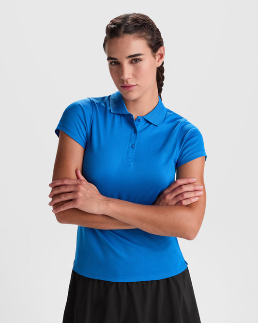 Polo técnico MONZHA WOMAN para personalizar con tu logo, nombre o foto