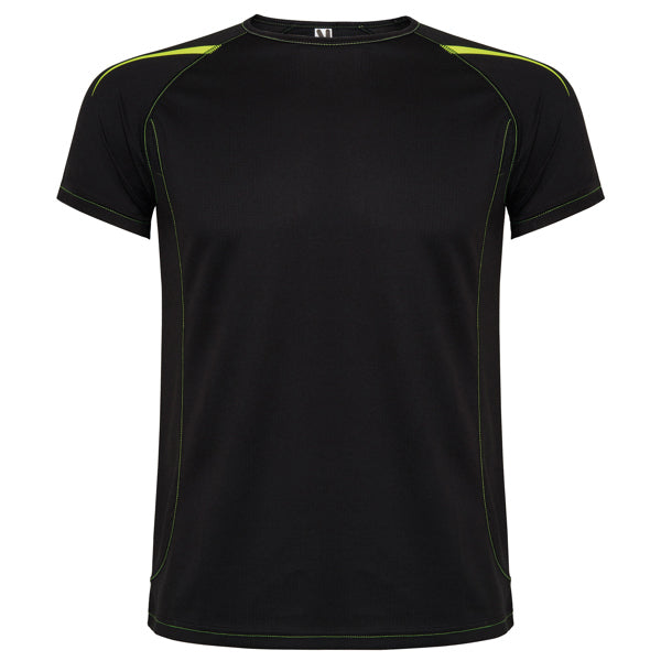 Camiseta técnica SEPANG en color negro — estampación y bordado de tu diseño