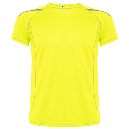 Camiseta técnica SEPANG en color amarillo fluor para personalizar con tu logo, nombre o foto