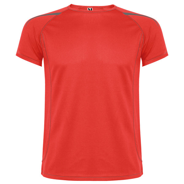 Camiseta técnica SEPANG en color rojo — estampación y bordado de tu diseño