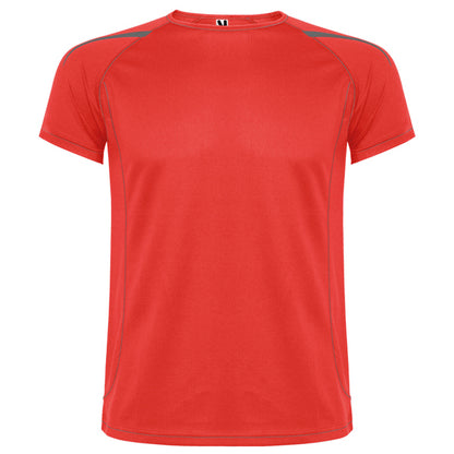 Camiseta técnica SEPANG en color rojo — estampación y bordado de tu diseño