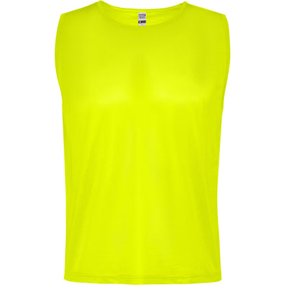 Peto Deportivo ROMA en color amarillo fluor — estampación y bordado de tu diseño