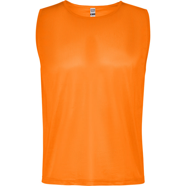 Peto Deportivo ROMA en color naranja fluor para personalizar con tu logo, nombre o foto