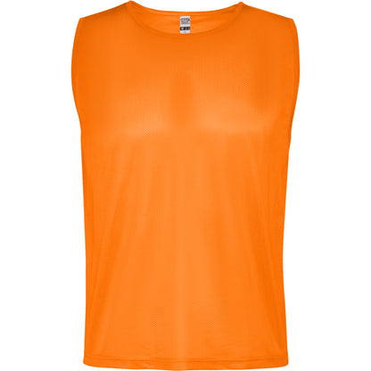 Peto Deportivo ROMA en color naranja fluor para personalizar con tu logo, nombre o foto