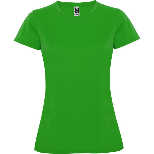 Camiseta técnica MONTECARLO WOMAN en color verde helecho para personalizar con tu logo, nombre o foto