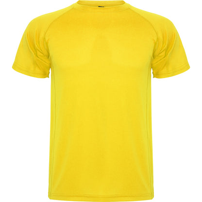 Camiseta técnica MONTECARLO personalizable online — amarillo, taller en Madrid