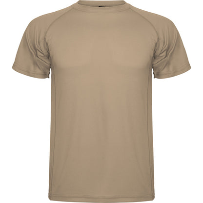 Camiseta técnica MONTECARLO personalizable online — arena oscuro, taller en Madrid