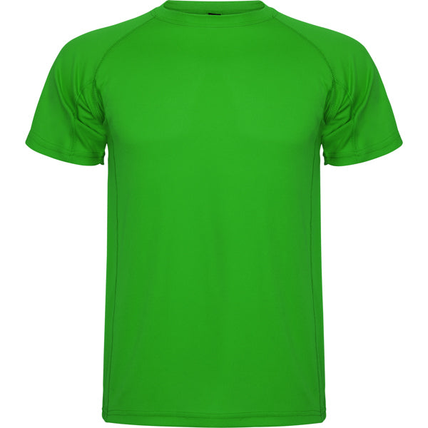 Camiseta técnica MONTECARLO personalizable online — verde helecho, taller en Madrid