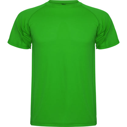 Camiseta técnica MONTECARLO personalizable online — verde helecho, taller en Madrid