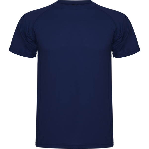 Camiseta técnica MONTECARLO en color marino — estampación y bordado de tu diseño