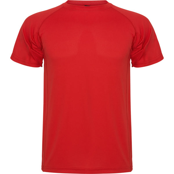 Camiseta técnica MONTECARLO personalizable online — rojo, taller en Madrid