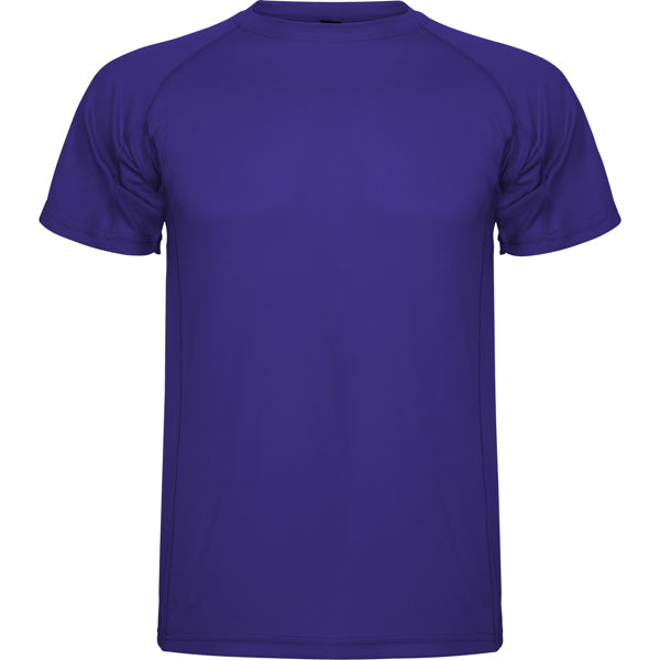 Camiseta técnica MONTECARLO en color morado para personalizar con tu logo, nombre o foto